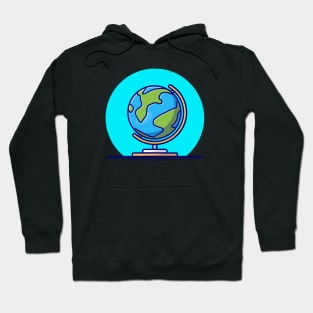 Globe Cartoon Vector Icon Illustration Hoodie